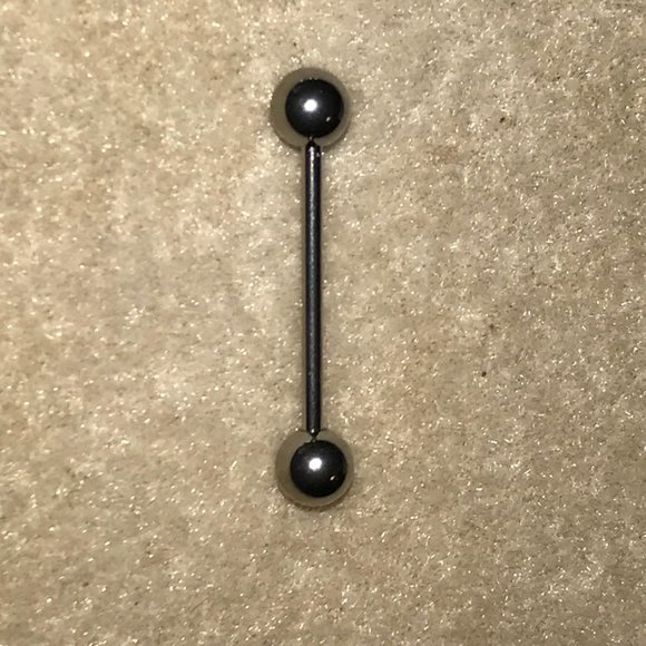 14 Gauge Standard Steel Tongue Ring - Picture 4 of 4